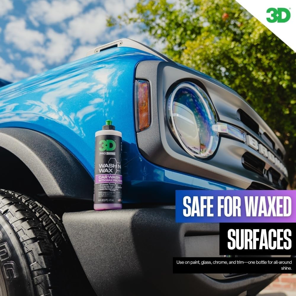 Wash N Wax Car Wash Soap - Ph Balanced, Easy Rinse, Scratch Free Soap with Wax Protection - 1 Gallon