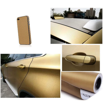 3D Carbon Fiber Vinyl Car Wrap Sheet Roll Film 152/127Cm