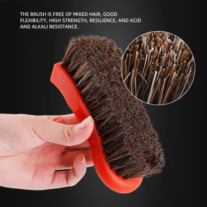 1Pc Car Detail Interior Cleaning Horse Hair Brush Horsehair for Leather, Vinyl, Fabric