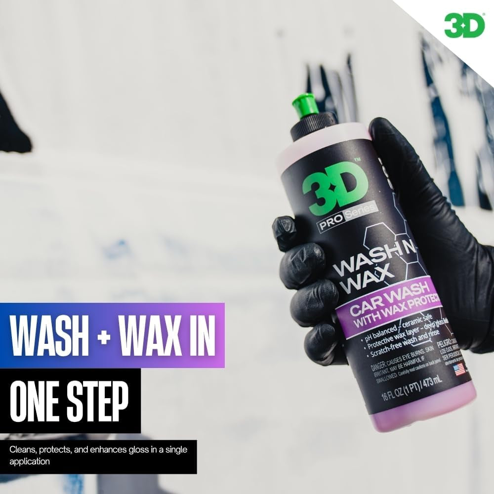 Wash N Wax Car Wash Soap - Ph Balanced, Easy Rinse, Scratch Free Soap with Wax Protection - 1 Gallon
