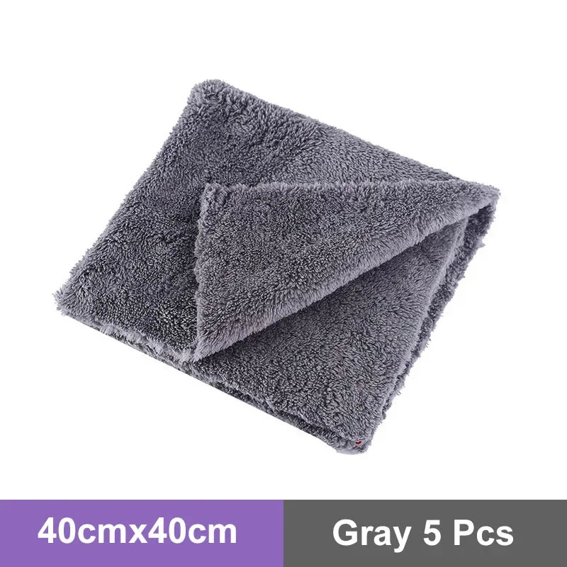 3,5, or 10Pcs Microfiber Car Wash Towels40X40Cm 