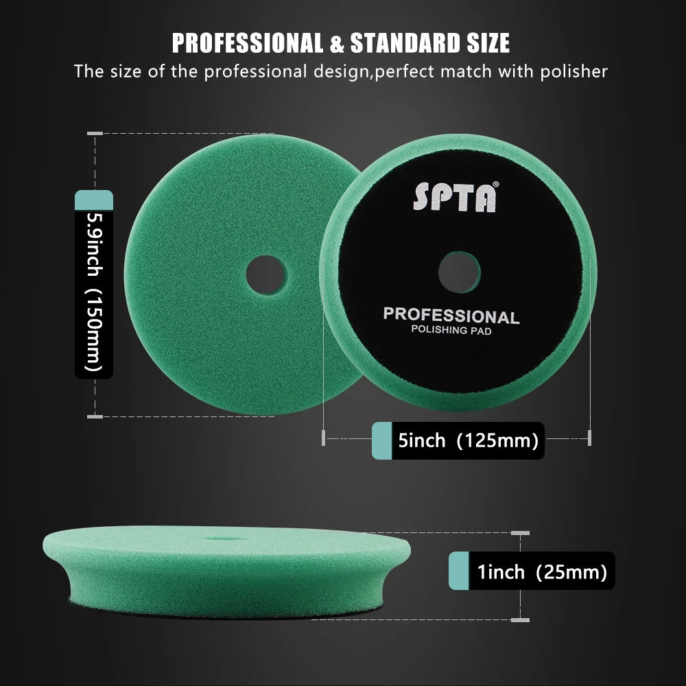 Flat Beveled Edge Sponge Buffing Polishing Pads