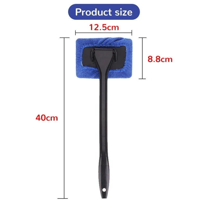 Car Window Cleaner Brush Kit, Windshield Cleaning Wash Tool Glass Wiper with Long Handle
