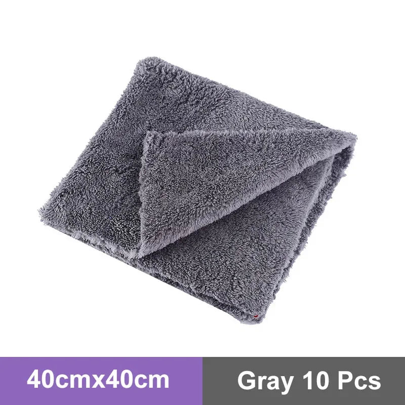 3,5, or 10Pcs Microfiber Car Wash Towels40X40Cm 