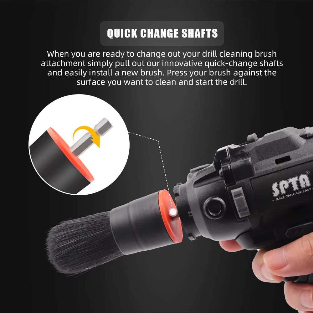 5PCS Mix Bristle Detail Brush Set for Cordless Drill