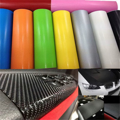 3D Carbon Fiber Vinyl Car Wrap Sheet Roll Film 152/127Cm