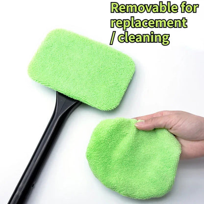 Car Window Cleaner Brush Kit, Windshield Cleaning Wash Tool Glass Wiper with Long Handle