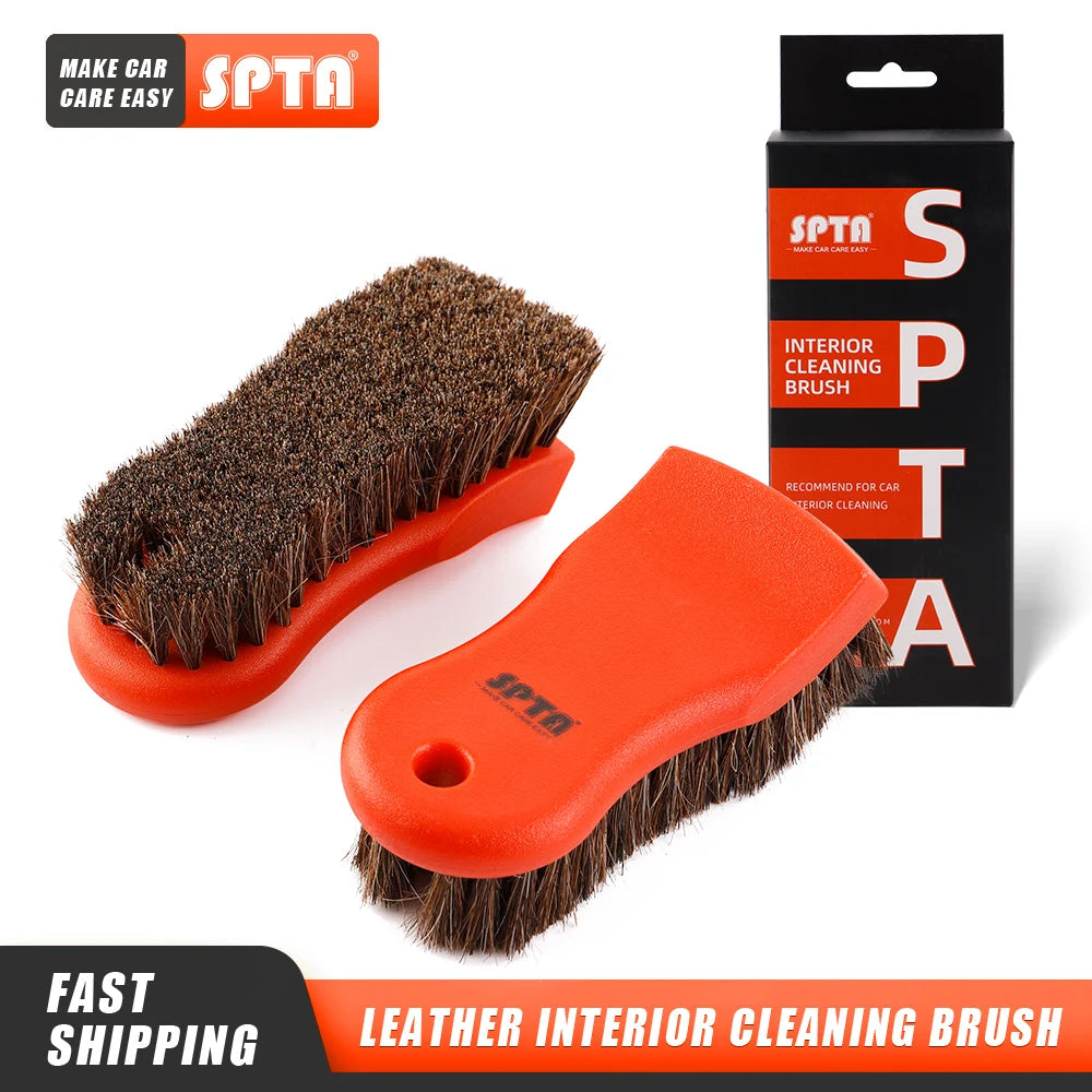 1Pc Car Detail Interior Cleaning Horse Hair Brush Horsehair for Leather, Vinyl, Fabric