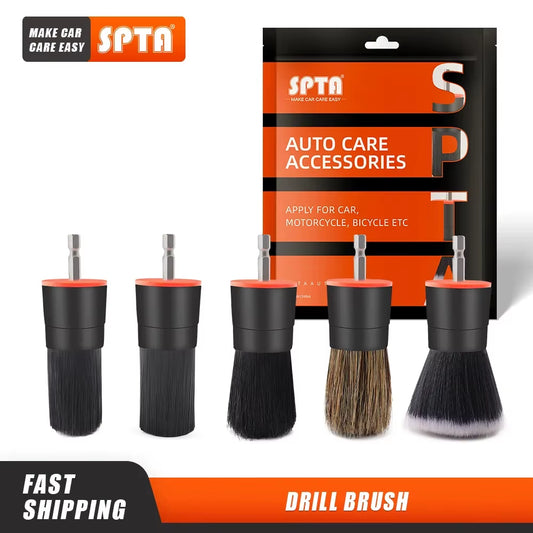 5PCS Mix Bristle Detail Brush Set for Cordless Drill