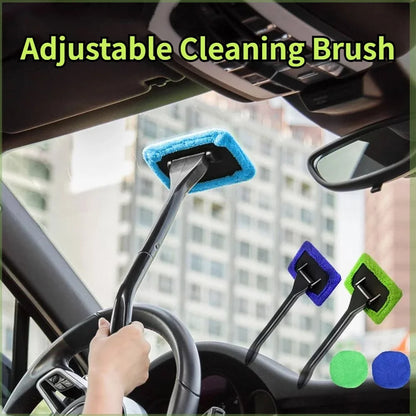 Car Window Cleaner Brush Kit, Windshield Cleaning Wash Tool Glass Wiper with Long Handle