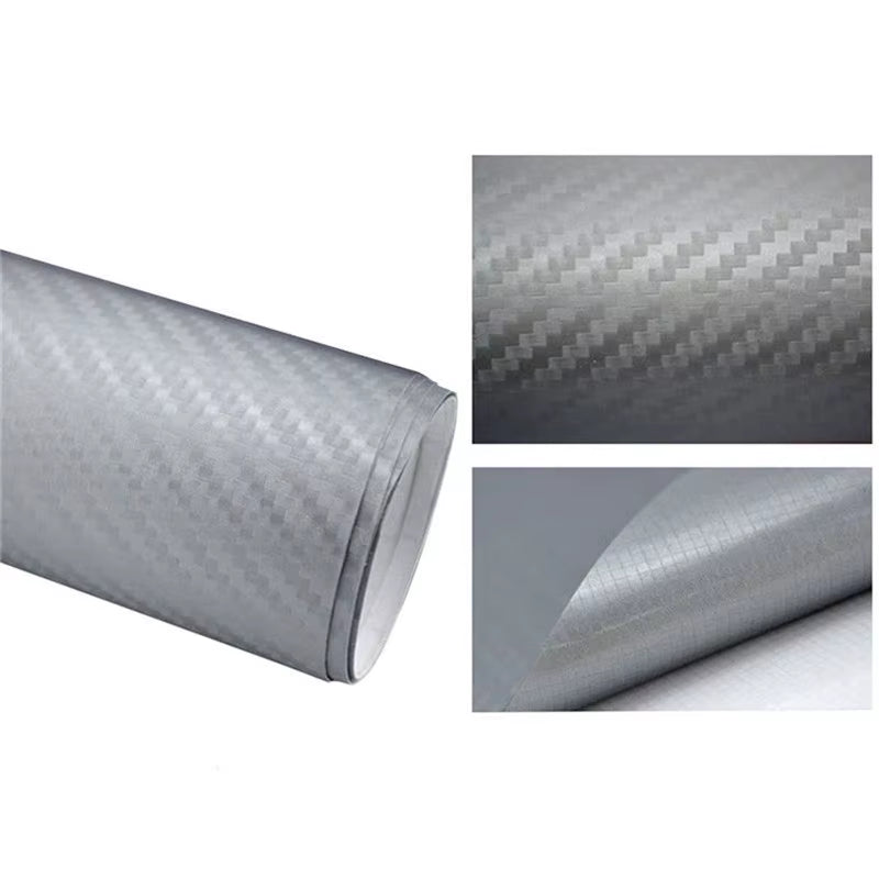 3D Carbon Fiber Vinyl Car Wrap Sheet Roll Film 152/127Cm