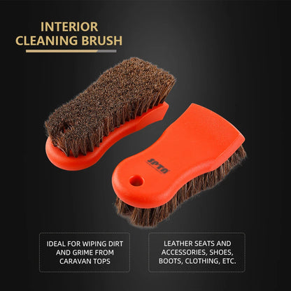 1Pc Car Detail Interior Cleaning Horse Hair Brush Horsehair for Leather, Vinyl, Fabric